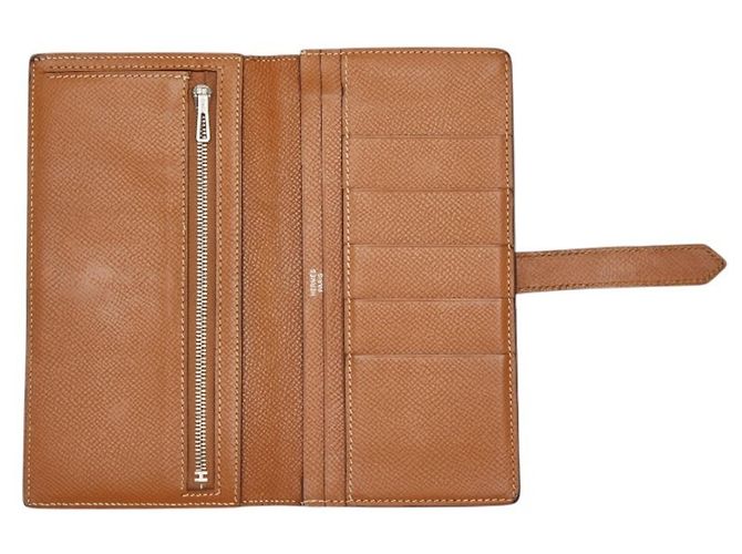 Hermès Cartera Hermes Bearn Classic Castaño - vista 10