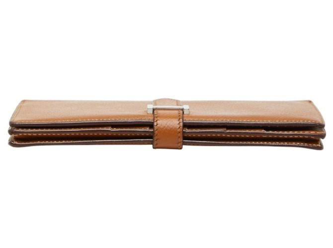Hermès Cartera Hermes Bearn Classic Castaño - vista 3