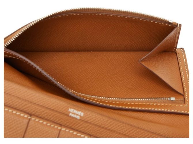Hermès Cartera Hermes Bearn Classic Castaño - vista 9