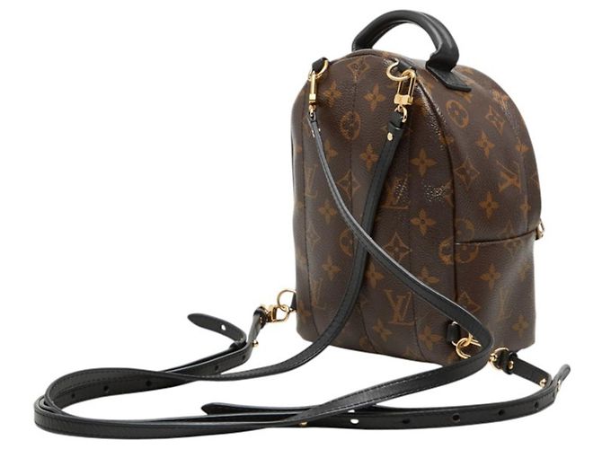 Zaino Louis Vuitton Monogram Palm Springs Mini Marrone Nero Monogramma - vista 2