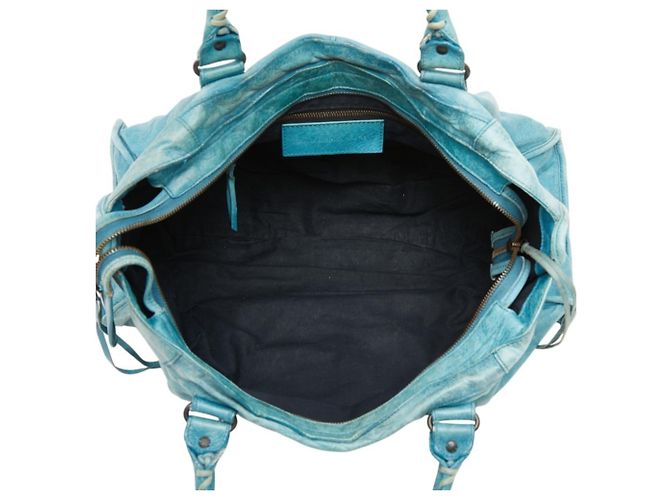 Borsa a mano e a tracolla Balenciaga The Giant Part-Time Blu chiaro - vista 13