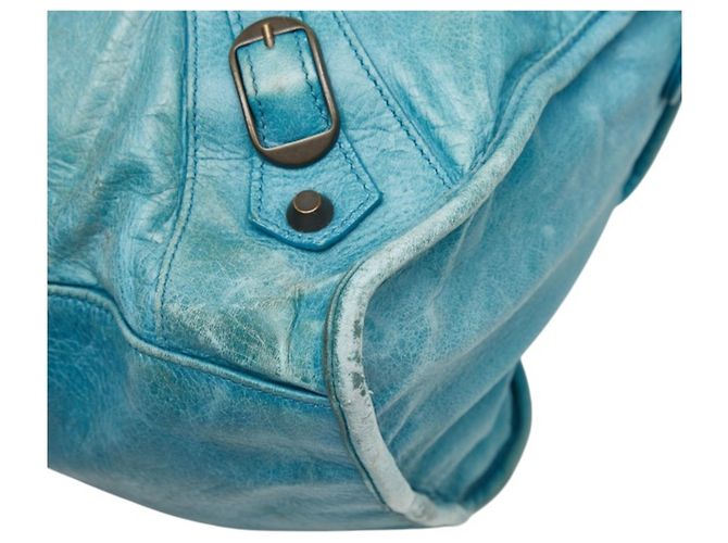 Borsa a mano e a tracolla Balenciaga The Giant Part-Time Blu chiaro - vista 9