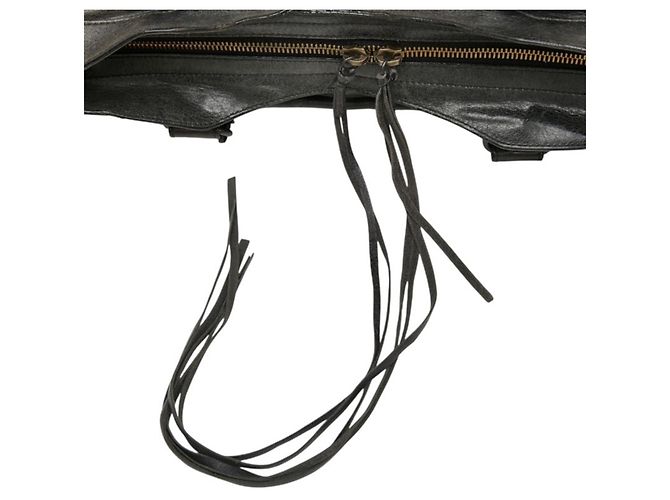Borsa Balenciaga City - Pelle nera e feltro Nero - vista 10