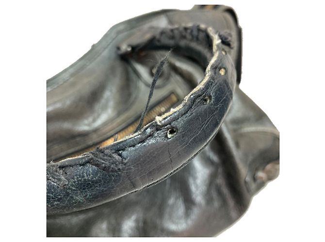 Borsa Balenciaga City - Pelle nera e feltro Nero - vista 12