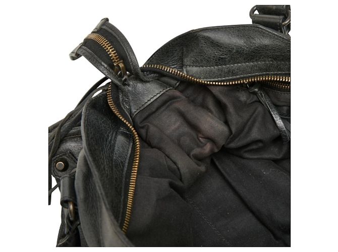 Borsa Balenciaga City - Pelle nera e feltro Nero - vista 13