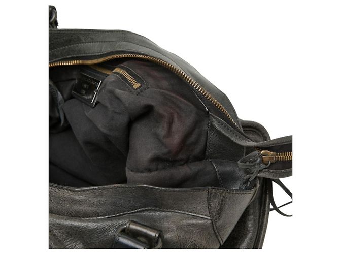 Borsa Balenciaga City - Pelle nera e feltro Nero - vista 14