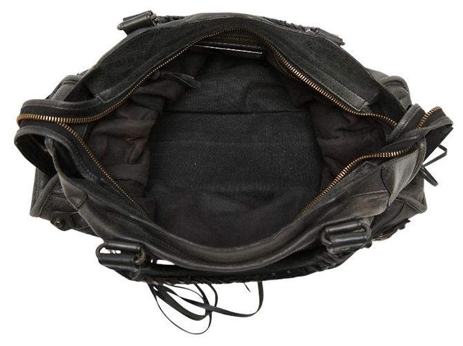 Borsa Balenciaga City - Pelle nera e feltro Nero - vista 15
