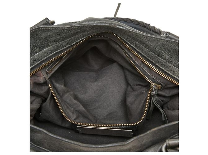 Borsa Balenciaga City - Pelle nera e feltro Nero - vista 16