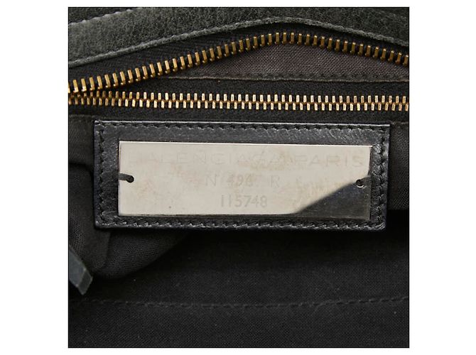 Borsa Balenciaga City - Pelle nera e feltro Nero - vista 17