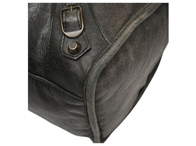 Borsa Balenciaga City - Pelle nera e feltro Nero - vista 4