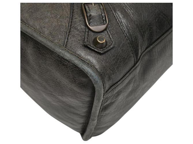 Borsa Balenciaga City - Pelle nera e feltro Nero - vista 5