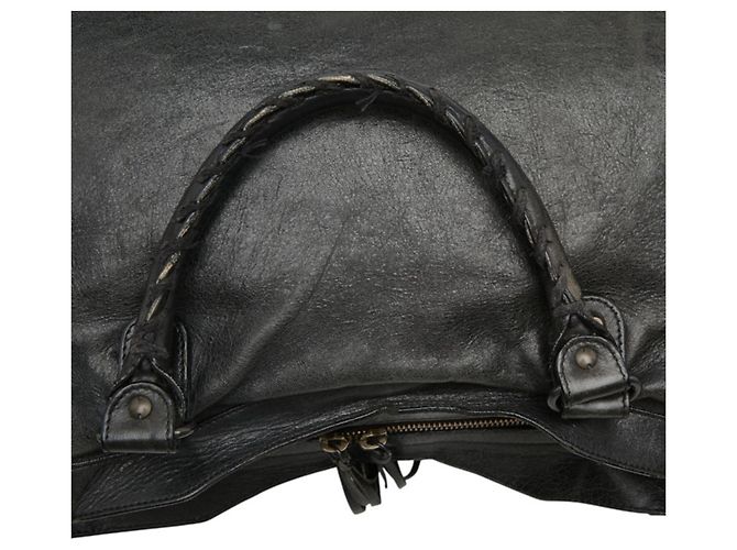 Borsa Balenciaga City - Pelle nera e feltro Nero - vista 8