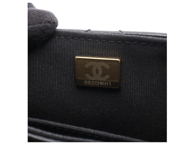 Borsa a spalla e manico superiore Chanel Matelassé in pelle d'agnello nera Nero - vista 5