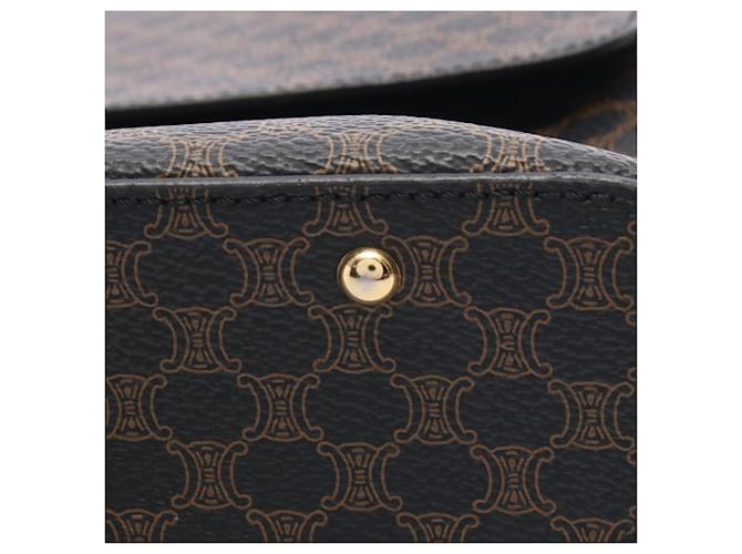 Céline Borsa a tracolla Celine Macadam Marrone Nero - vista 10
