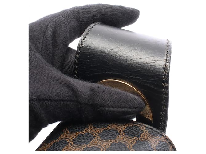 Céline Borsa a tracolla Celine Macadam Marrone Nero - vista 7