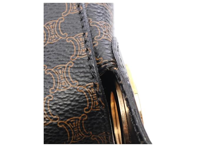 Céline Borsa a tracolla Celine Macadam Marrone Nero - vista 9
