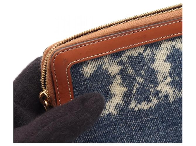 Céline Borsa a mano clutch Celine Triomphe Second Bag Marrone Blu navy - vista 5