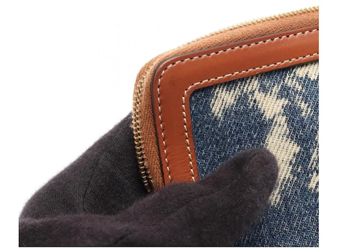 Céline Borsa a mano clutch Celine Triomphe Second Bag Marrone Blu navy - vista 6