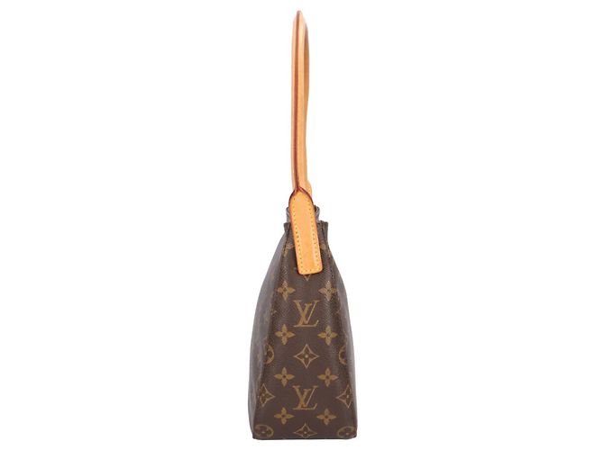 Borsa a tracolla Louis Vuitton Looping MM Monogram Marrone - vista 4