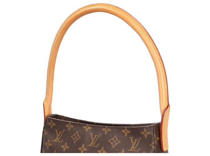 Borsa a tracolla Louis Vuitton Looping MM Monogram Marrone - vista 9