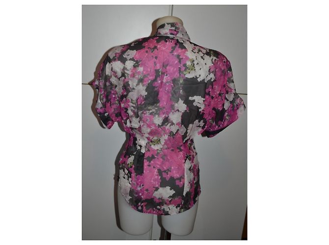 Camicetta Paul Smith Black Label Floreale Nero Rosa Bianco Verde - vista 3