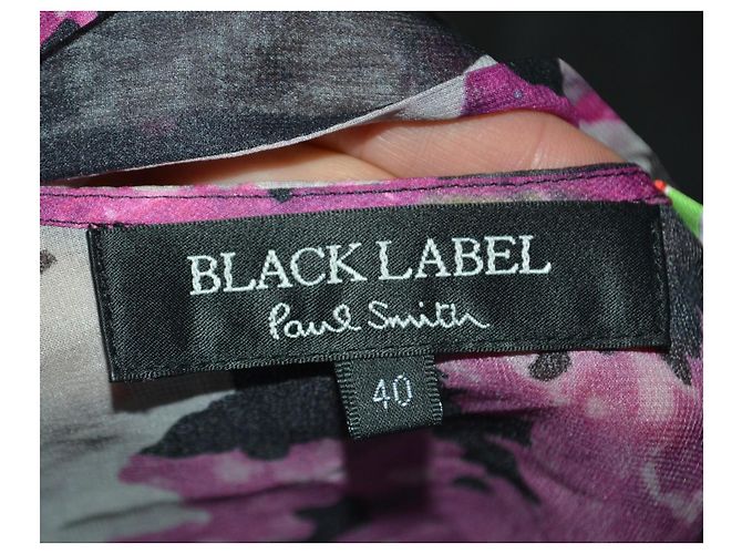 Camicetta Paul Smith Black Label Floreale Nero Rosa Bianco Verde - vista 4