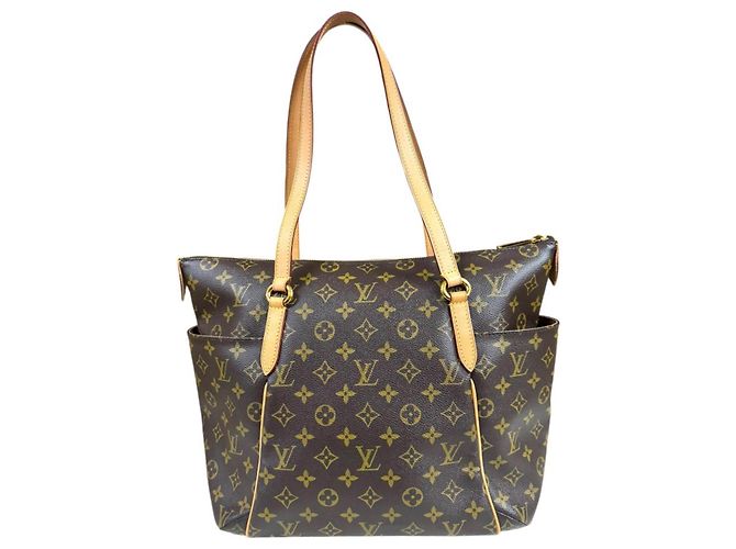 Borsa Tote Louis Vuitton Totally MM Monogram Marrone - vista 3