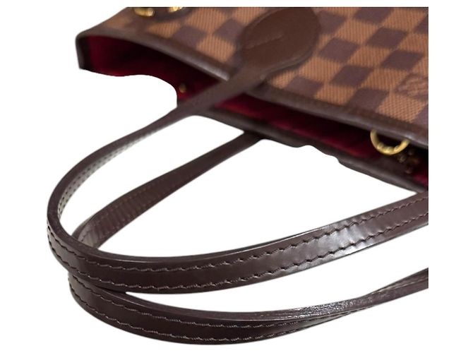 Borsa Tote Louis Vuitton Neverfull PM Damier Marrone - vista 15