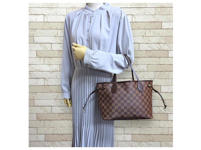 Borsa Tote Louis Vuitton Neverfull PM Damier Marrone - vista 2