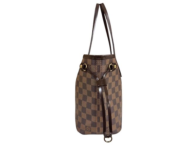 Borsa Tote Louis Vuitton Neverfull PM Damier Marrone - vista 3