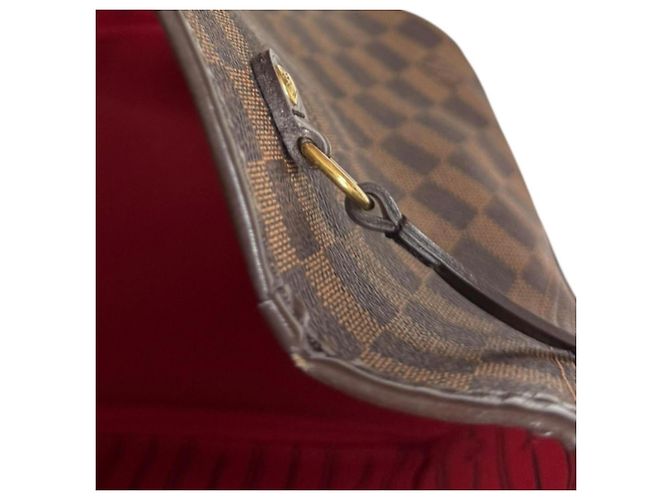 Borsa Tote Louis Vuitton Neverfull MM Damier Marrone - vista 12