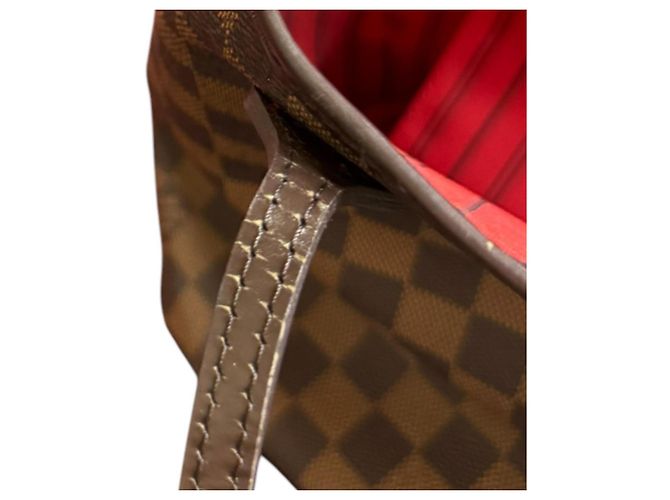 Borsa Tote Louis Vuitton Neverfull MM Damier Marrone - vista 15