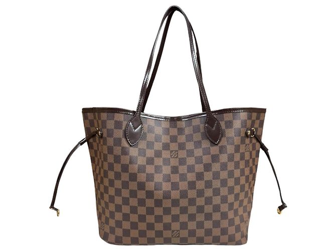Borsa Tote Louis Vuitton Neverfull MM Damier Marrone - vista 3