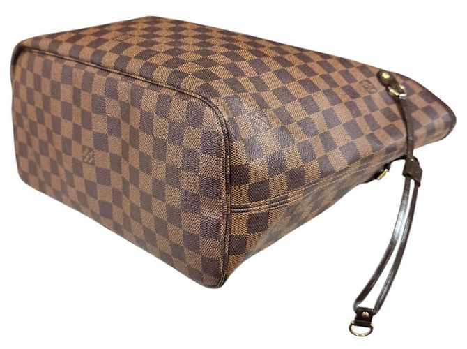 Borsa Tote Louis Vuitton Neverfull MM Damier Marrone - vista 5