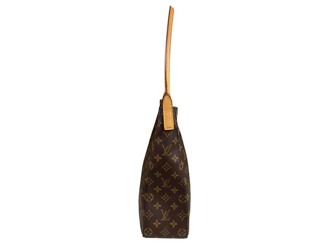 Borsa a tracolla Louis Vuitton Looping GM Monogram Marrone - vista 4