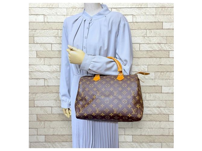 Borsa Louis Vuitton Speedy 30 Monogram Marrone - vista 2