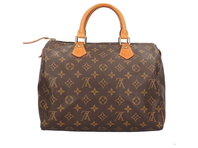 Borsa Louis Vuitton Speedy 30 Monogram Marrone - vista 3