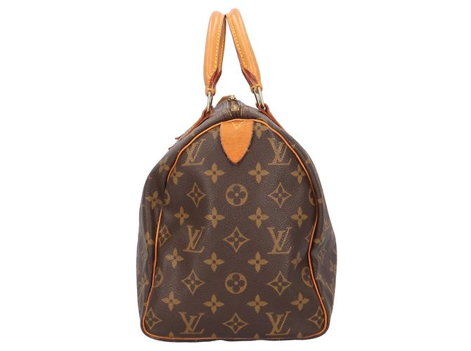 Borsa Louis Vuitton Speedy 30 Monogram Marrone - vista 4
