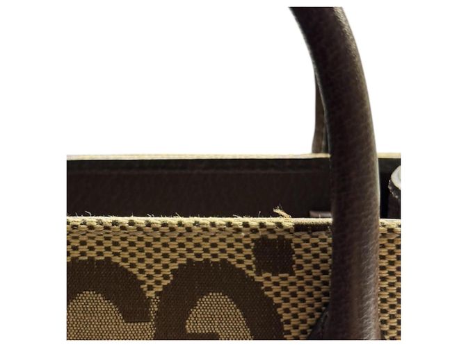Borsa a tracolla Gucci Jumbo GG Marrone Beige - vista 11