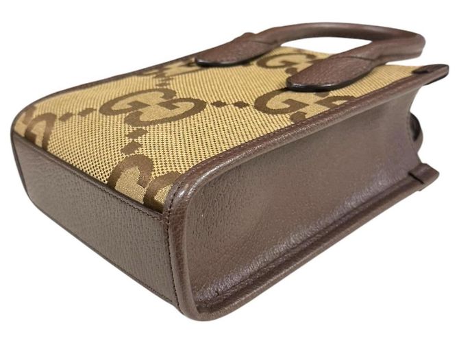 Borsa a tracolla Gucci Jumbo GG Marrone Beige - vista 6