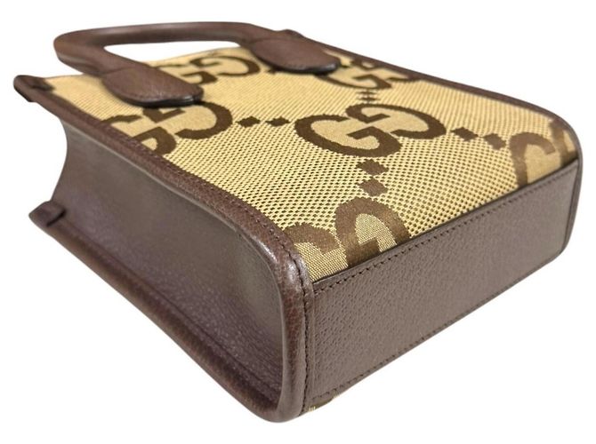 Borsa a tracolla Gucci Jumbo GG Marrone Beige - vista 7