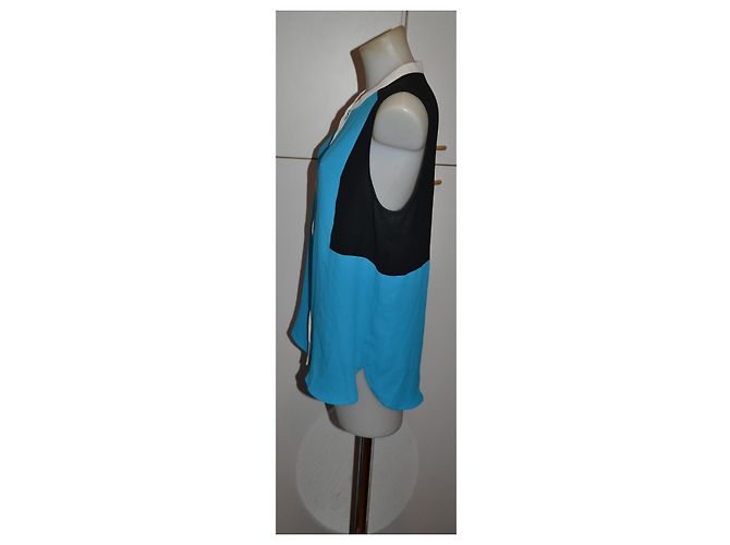 Nine West Camicetta senza maniche color block Nero Bianco Blu - vista 2