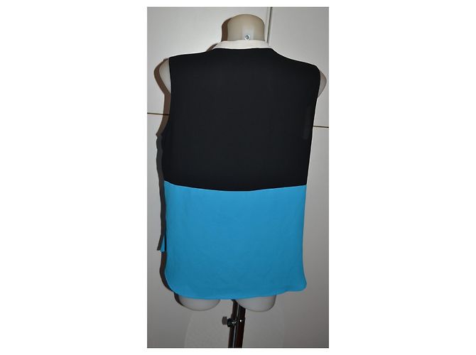 Nine West Camicetta senza maniche color block Nero Bianco Blu - vista 3