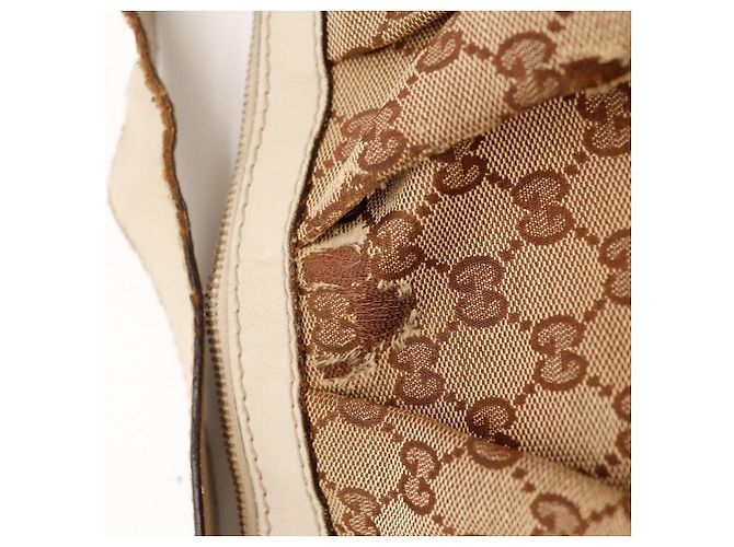 Borsa Hobo Gucci in tela monogram Marrone Beige - vista 13