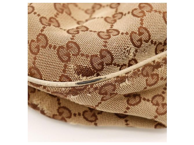 Borsa Hobo Gucci in tela monogram Marrone Beige - vista 14