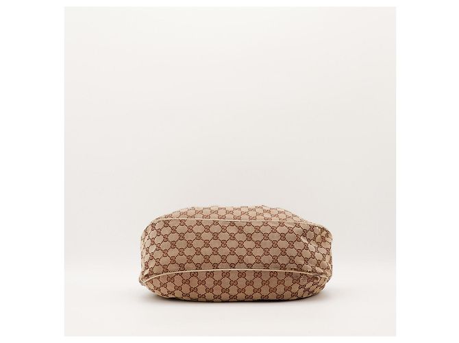 Borsa Hobo Gucci in tela monogram Marrone Beige - vista 5