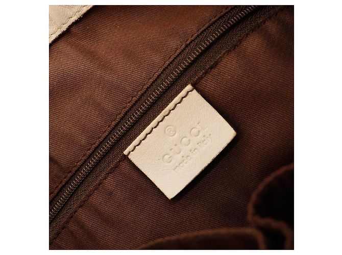 Borsa Hobo Gucci in tela monogram Marrone Beige - vista 8