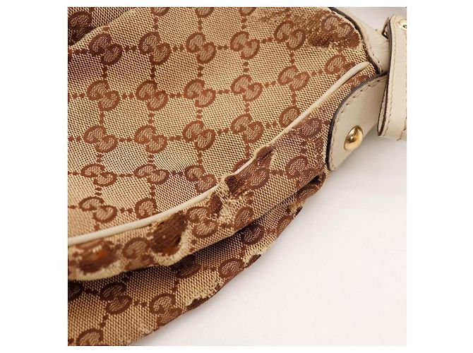 Borsa Hobo Gucci in tela monogram Marrone Beige - vista 9
