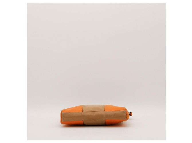 Prada Zweifarbige Schultertasche Beige Orange - Ansicht 5