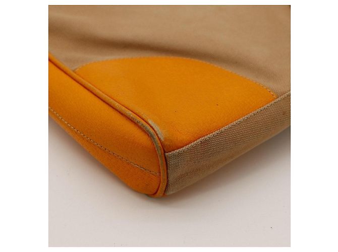 Prada Zweifarbige Schultertasche Beige Orange - Ansicht 8